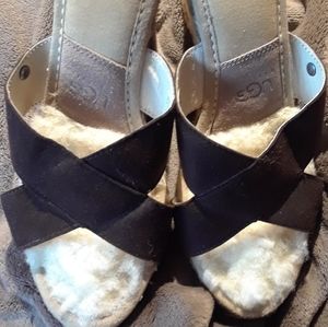 UGG wedge sandals, brown leathe/suede. New…